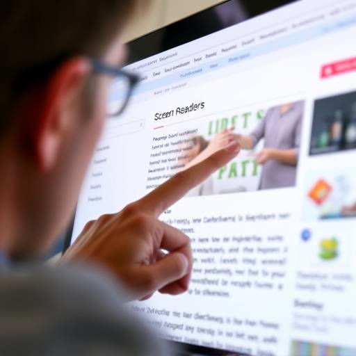 Captura de tela de um leitor de tela navegando no site